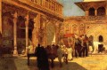 Elefantes y figuras en un patio Fort Agra indio egipcio persa Edwin Lord Weeks